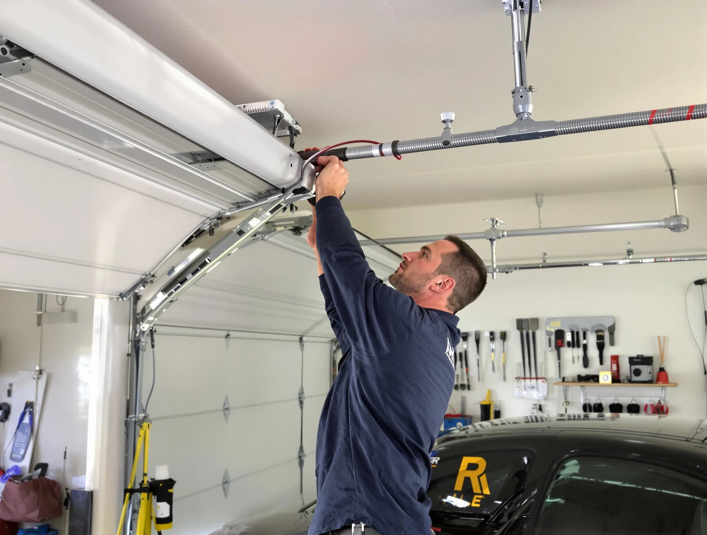 Morgan Garage Door Repair technician performing garage door cable repair in Morgan