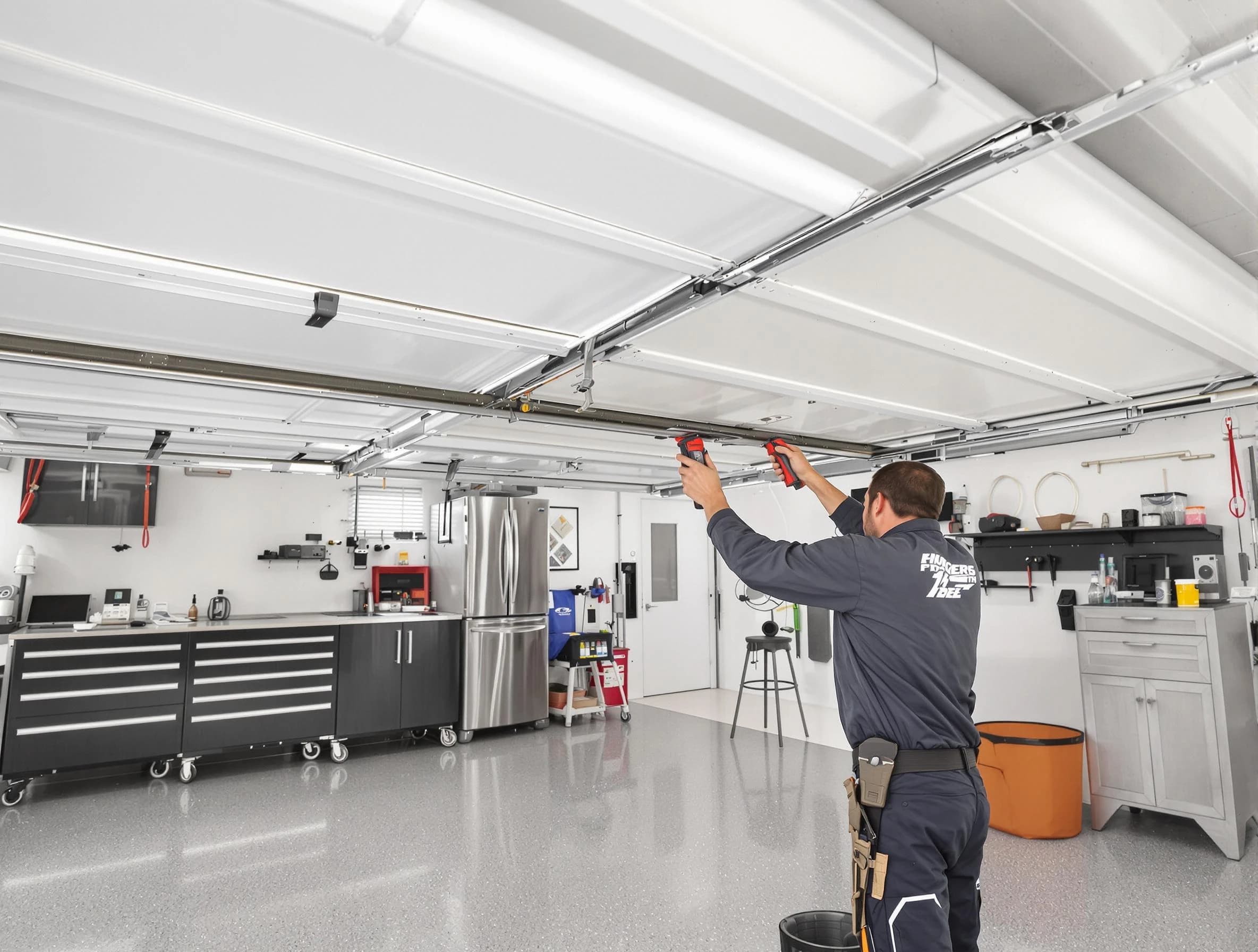 Overhead garage door repair service by Morgan Garage Door Repair in Morgan
