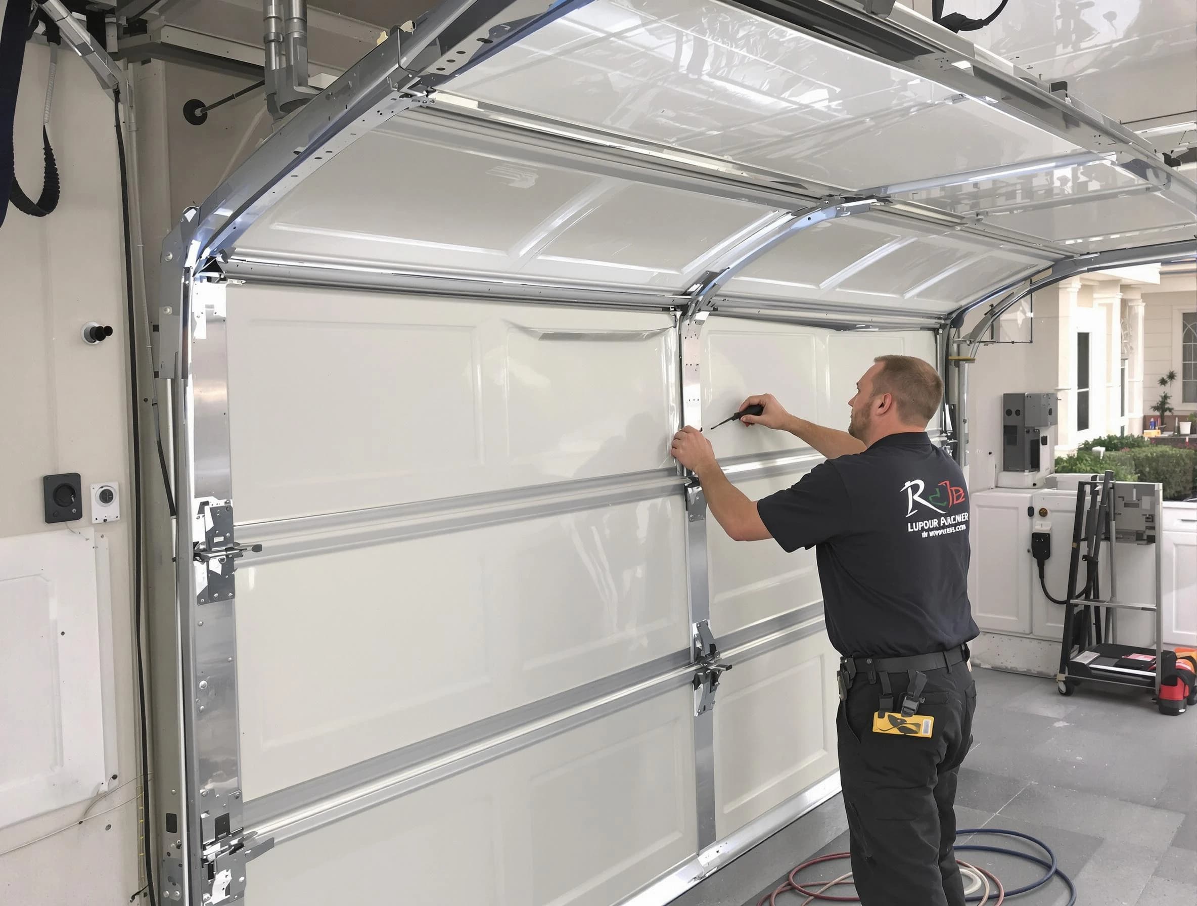 Morgan Garage Door Repair professional performing panel repair in Morgan