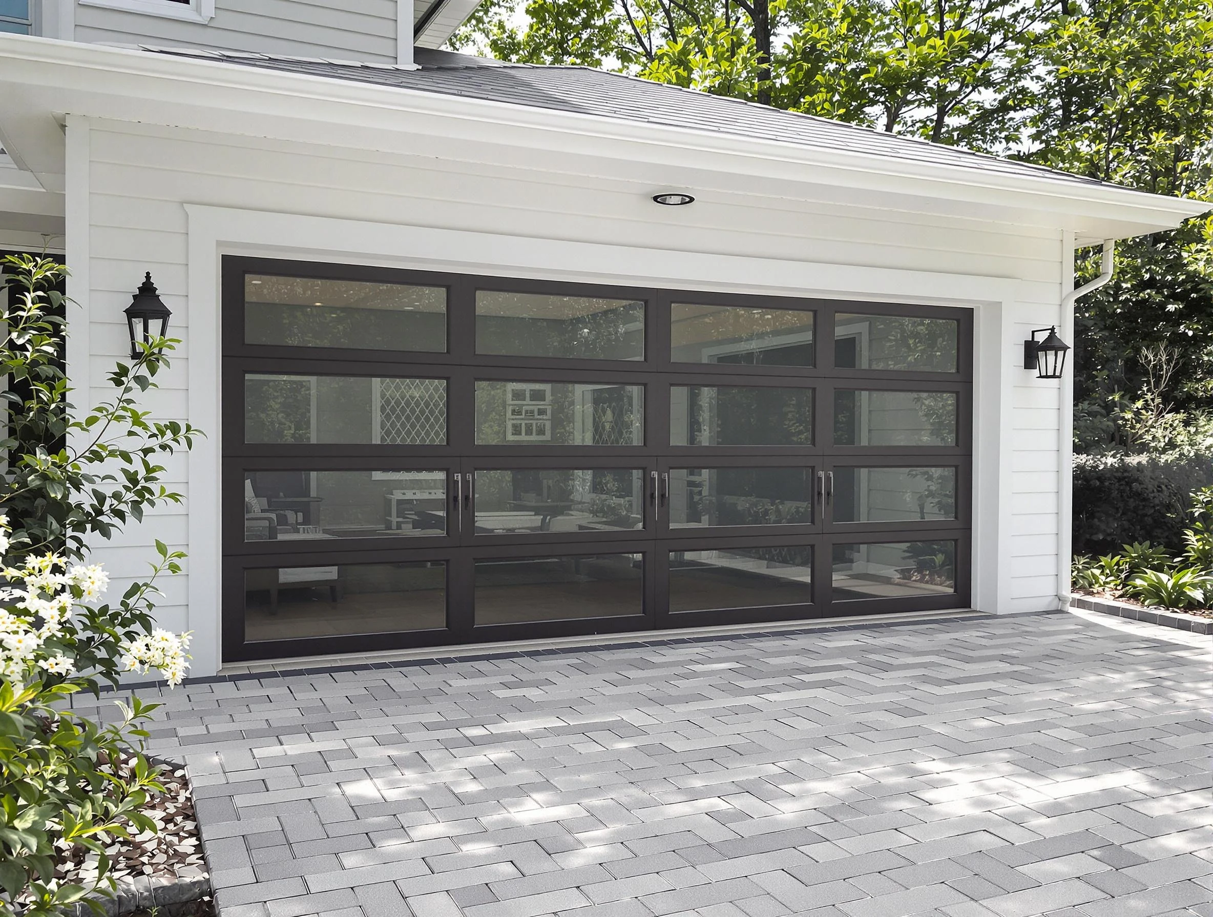 Morgan Garage Door Repair design specialist presenting custom garage door options to Morgan homeowner