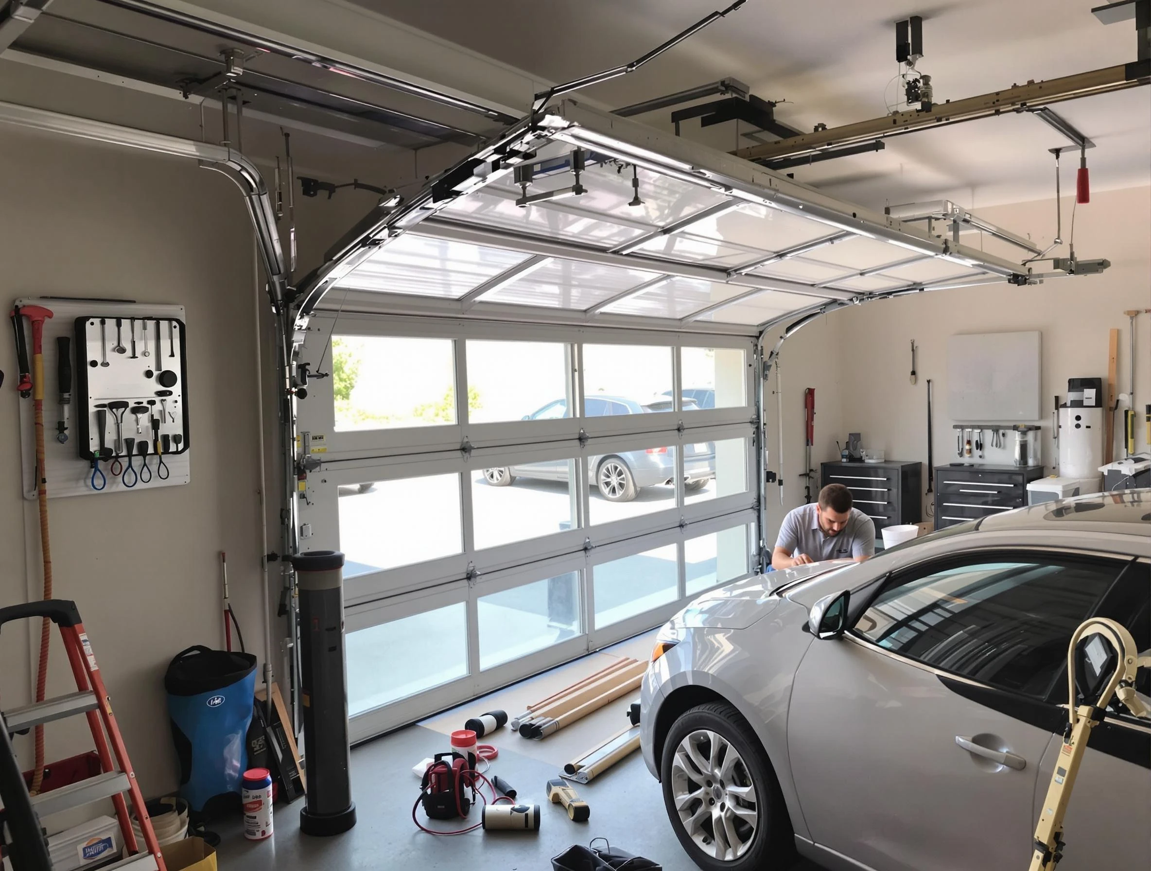 Garage door noise reduction service by Morgan Garage Door Repair in Morgan